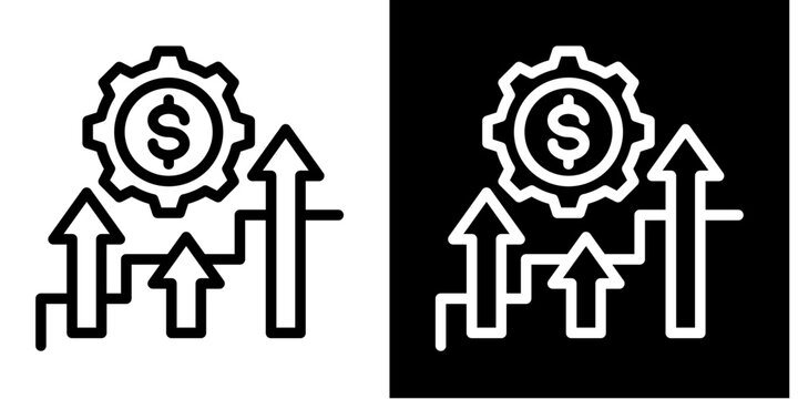 Competitive Edge  Icon Set White Style Collection
