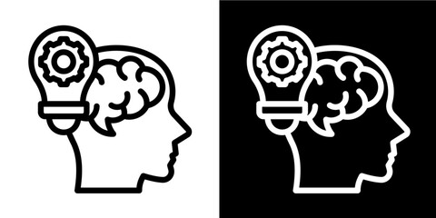 Innovation Thinking  Icon Set White Style Collection
