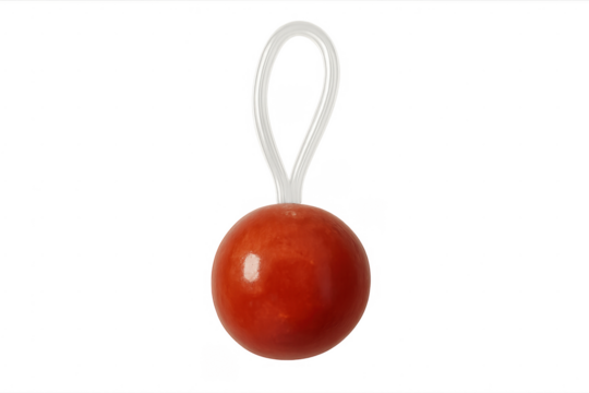 Lato-lato red plastic toy ball isolated