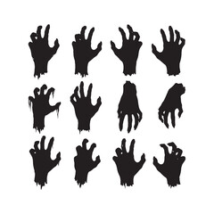 Zombie Hand Silhouettes