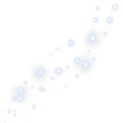 PNG Festive Overlay with Glow Garland on Transparent Background