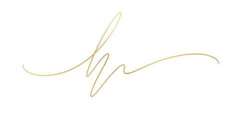 Golden signature abstract art transparent background cutout png