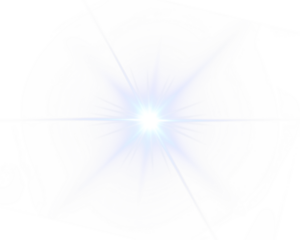 Blue Light Burst PNG on Transparent Background