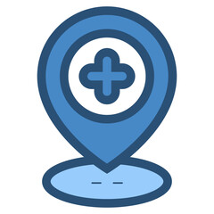 Obraz premium hospital healthcare location icon