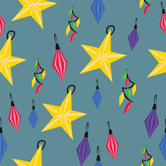 Christmas Seamless Pattern with Decoration