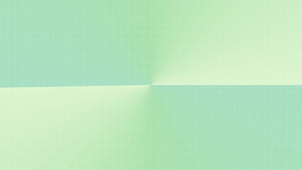 Fototapeta premium Abstract pale green gradient background with a central horizontal fold line