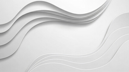 Abstract White Paper Cut Waves Background