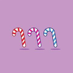 Candy Canes Cartoon Illustration