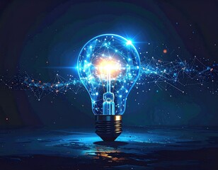 Glowing bulb with network design