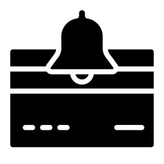 Notification bell icon. Alarm symbol. Incoming inbox message. Ringing bells. Alarm clock and smartphone application alert. Social media element. New message symbol flat style - stock vector.