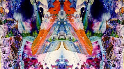 Fototapeta premium Abstract art background . Hand painting artwork on canvas .