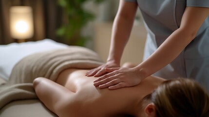 A person lying on a heated massage table while a therapist uses light hand strokes along the abdomen for gentle lymphatic stimulation &mdash; digestive support, detoxifying body massage, and