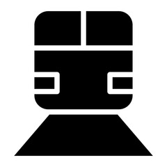 Train / railroad / subway flat icon for transportation apps and websites