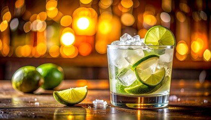 Caipirinha Brazil &ndash; Cocktail Lime Khas Brazil Fotorealistic
