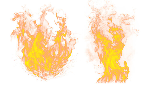 Realistic fire stock transparent image