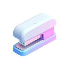 Pastel-colored 3D stapler icon