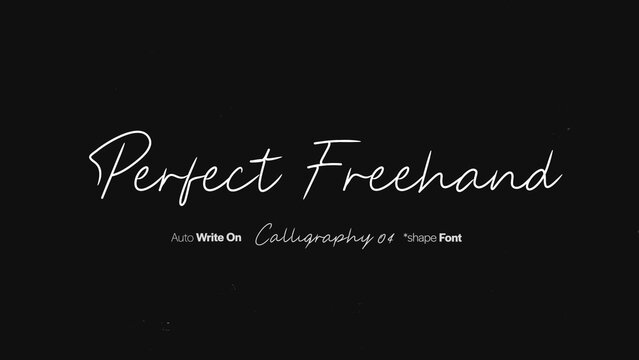Perfect Freehand | Calligraphy Signature Text Write On Effect 04