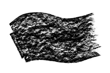 Black roller texture isolated on white background. Ink linocut. Black Friday sale banner background. Hand-drawn artistic charcoal texture. Grunge brush stroke. Vector illustration, EPS 10.