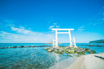 糸島の桜井二見ヶ浦の夫婦岩