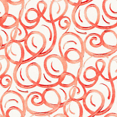 Abstract seamless pattern with  drawing in doodle style. Digital illustration.