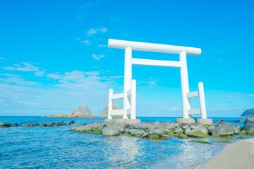 糸島の桜井二見ヶ浦の夫婦岩