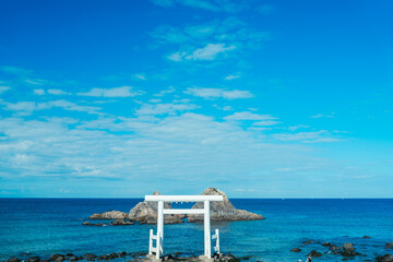 糸島の桜井二見ヶ浦の夫婦岩