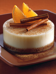 White Chocolate Mousse with Cinnamon and Orange