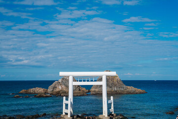 糸島の桜井二見ヶ浦の夫婦岩