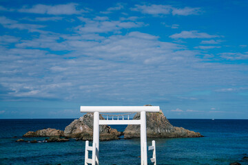 糸島の桜井二見ヶ浦の夫婦岩