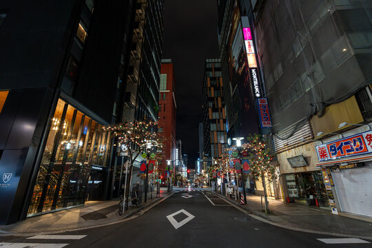 Ginza Street at Night