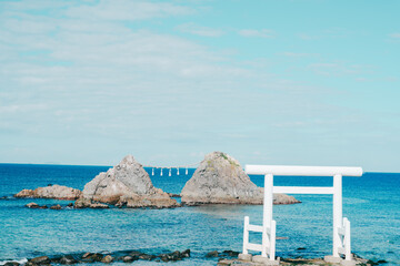 糸島の桜井二見ヶ浦の夫婦岩