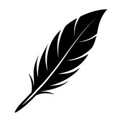 Fototapeta premium Minimal Feather Symbol – Clean Vector Design.