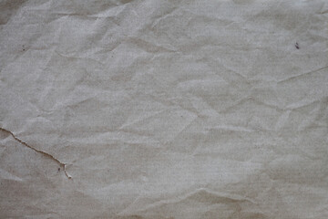 Crumpled Brown Paper Texture with Creases and a Tear