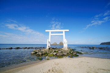 糸島の桜井二見ヶ浦の夫婦岩