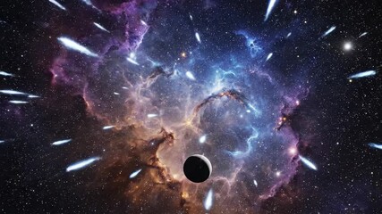 Cosmic celestial body astronomical nebula deep space exploration travel light