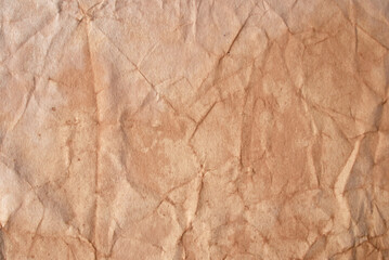 Crumpled Aged Brown Paper Texture