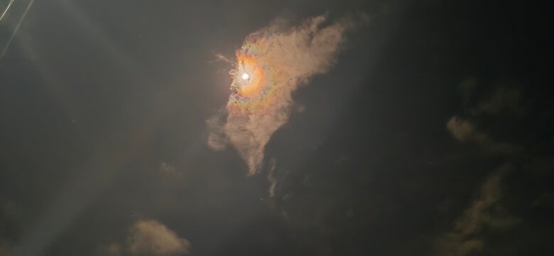 Bright Moonlight Over a Clear Post-Rain Night Sky