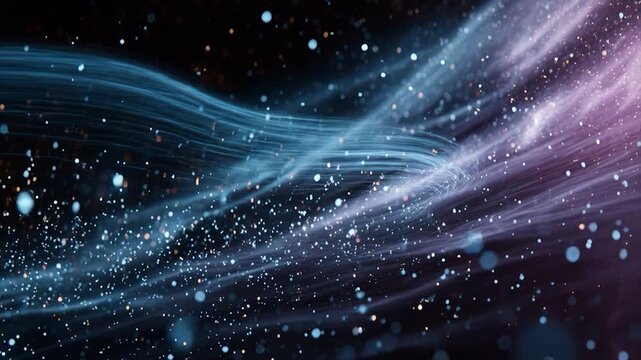 Celestial Symphony: A vibrant visual representing cosmos and universe, swirling light patterns, creating a mesmerizing dance of colors, depicting the vastness of space.