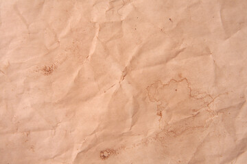 Crumpled Old Stained Brown Paper Texture