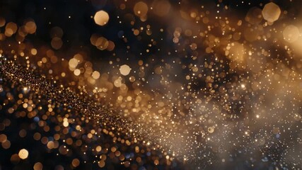 A stunning of shimmering golden sparkles against a black backdrop. Ideal for luxury themes or celebratory events.