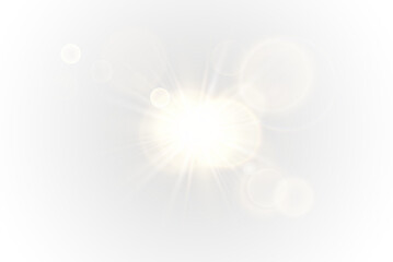 PNG Sunbeam Overlay on Transparent Background for Light Effects