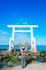 糸島の桜井二見ヶ浦の夫婦岩