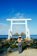 糸島の桜井二見ヶ浦の夫婦岩