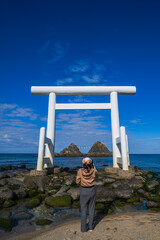 糸島の桜井二見ヶ浦の夫婦岩