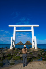 糸島の桜井二見ヶ浦の夫婦岩