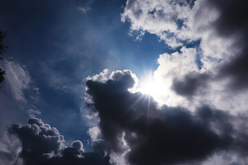 Obraz premium Sky landscape with clouds in pastel colors