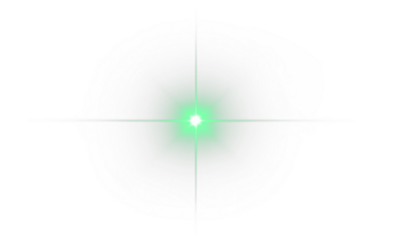 Green Starburst PNG Overlay with Bright Glow Effect on transparent background