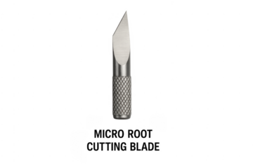 Metal precision cutting blade with knurled handle