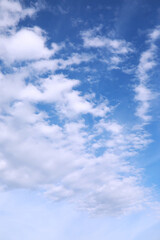 The sky is blue with clouds, beautiful by nature.