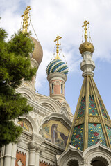 The russian orthodox church in the italian town of San Remo on the italian riviera.